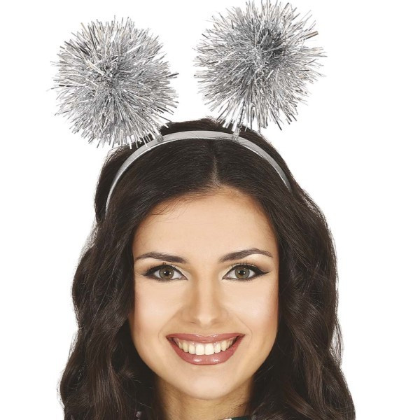 Diadema de Espumillón de color Plata