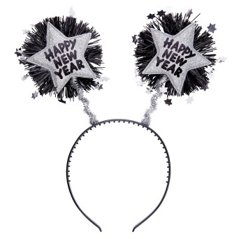 Diadema de Happy New Year de color Plata