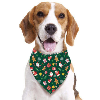 Pañuelo de Navidad de color Verde para Mascota