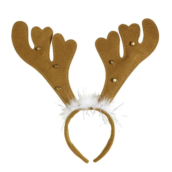 Diadema de Reno con Campanas y Marabú