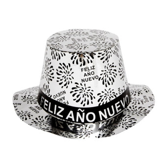 Sombrero de Feliz Año Nuevo de color Plata para Adulto