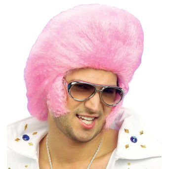 Peluca Rosa de Rock´n´Roll para Adulto