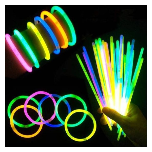 Pulsera Luminosa de Neón 100 Unidades de 200 x 5 Milimetros