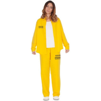 Disfraz de Presidiaria de color Amarillo para Adulto