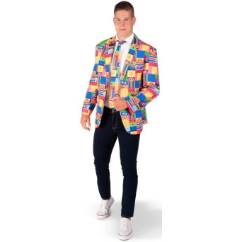 Chaqueta de Barrio Sésamo con Corbata para Adulto