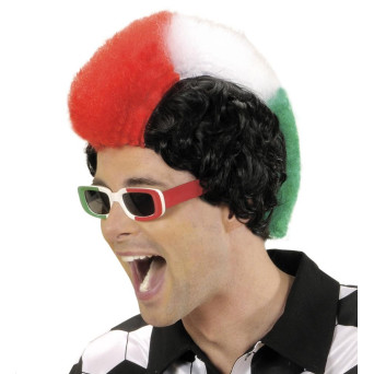 Peluca de Sport's Fan Italia para Adulto