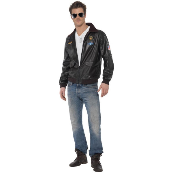 Cazadora de Aviador de Top Gun de color Marrón para Adulto