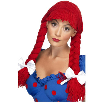 Peluca Roja de Muñeco de Trapo para Adulto