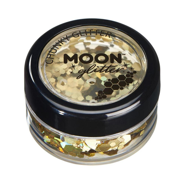 Purpurina Gruesa Moon Glitter Holographic de 3 Gramos Color Holográfico