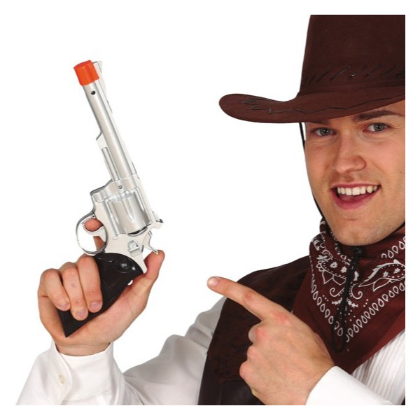 Pistola de Vaquero de 32 Centímetros de color Plata