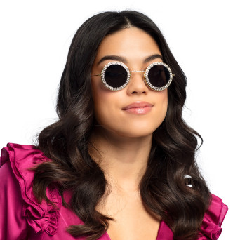Gafas de Hippie Diamante para Adulto
