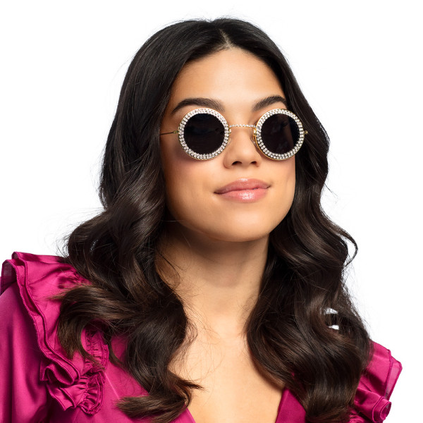 Gafas de Hippie Diamante para Adulto