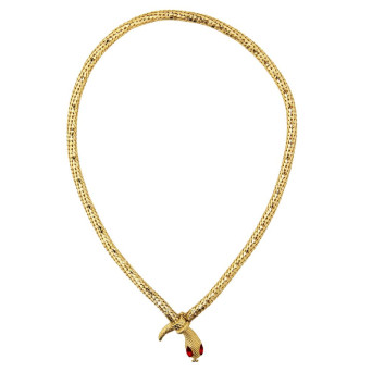 Collar de Serpiente de color Oro para Adulto