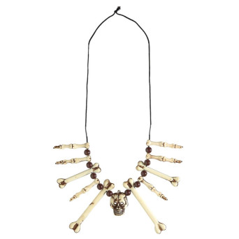 Collar de Calavera y Huesos para Adulto