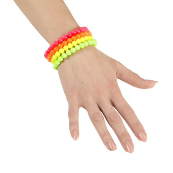 Pulsera de Cuentas Fluorescentes 4 Unidades para Adulto
