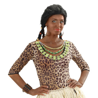 Collar de Tribal con Piedras Verdes