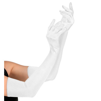 Guantes de Elestano de color Blanco de 60 Centímetros para Adulto