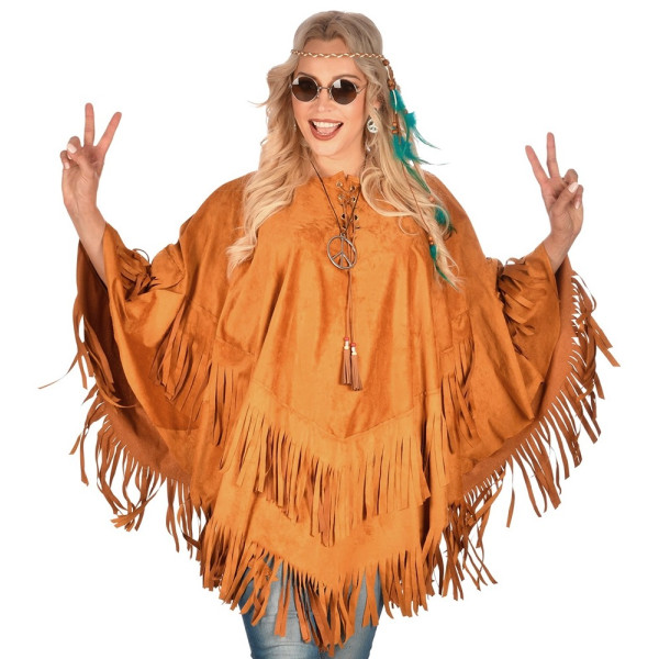 Poncho de Hippie para Adulto
