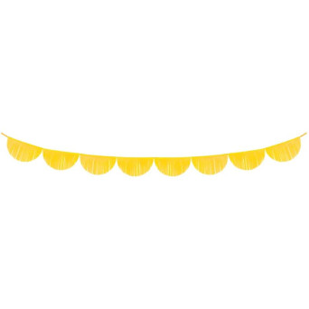 Guirnalda de Flecos Festoneados de color Amarillo de 3 Metros