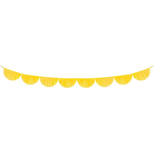 Guirnalda de Flecos Festoneados de color Amarillo de 3 Metros