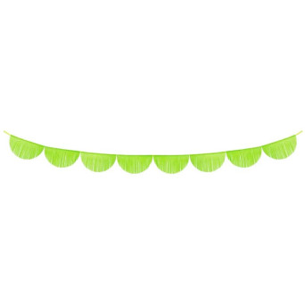 Guirnalda de Flecos Festoneados de color Verde Manzana de 3 Metros