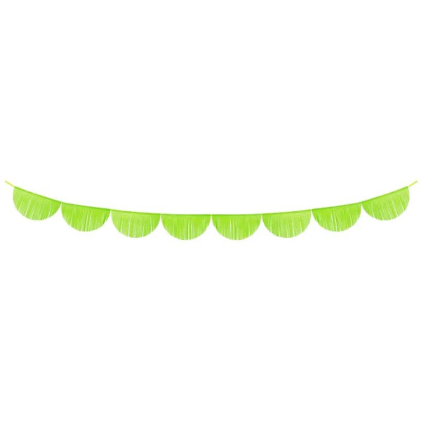 Guirnalda de Flecos Festoneados de color Verde Manzana de 3 Metros