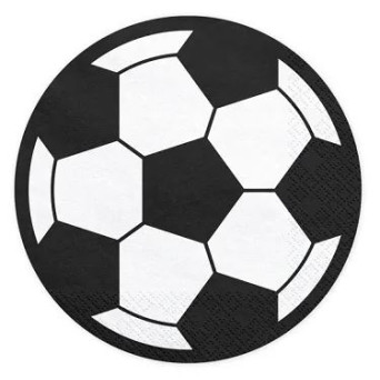 Servilleta de Balón de Fútbol 20 Unidades de 13,5 Centímetros