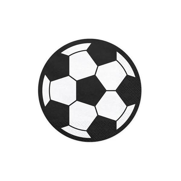Servilleta de Balón de Fútbol 20 Unidades de 13,5 Centímetros