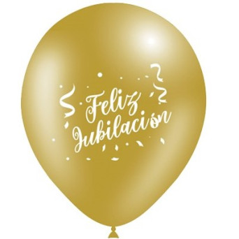 Globo Látex de Feliz Jubilación 8 Unidades R12 de 28 Centímetros 100% Biodegradable