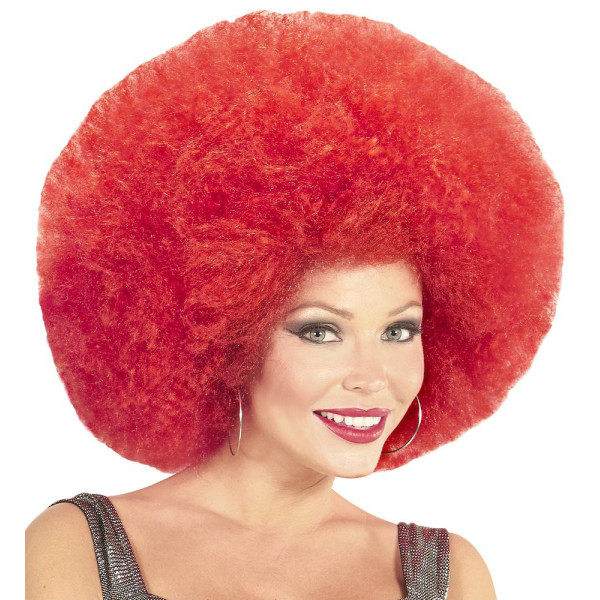Peluca Roja de Afro para Adulto