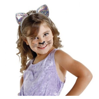 Diadema de Gatita Coronita con Estrellas Infantil