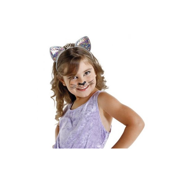 Diadema de Gatita Coronita con Estrellas Infantil