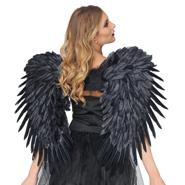Alas de Plumas de color Negro de 85 x 60 Centímetros