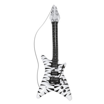 Guitarra Hinchable de Rockstar Cebra de 92 Centímetros