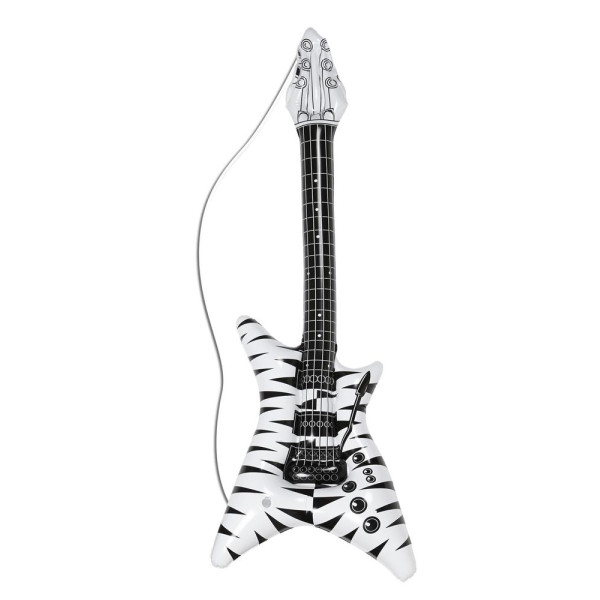 Guitarra Hinchable de Rockstar Cebra de 92 Centímetros