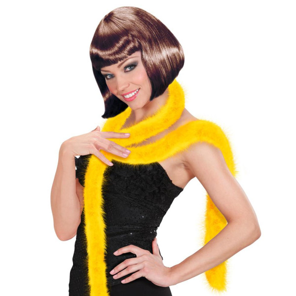 Boa de Marabú Elegante de color Amarillo de 2 Metros