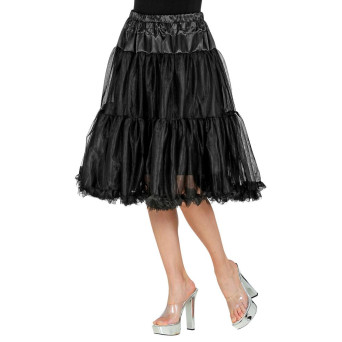 Falda de Tul de 65 Centímetros de color Negro para Adulto