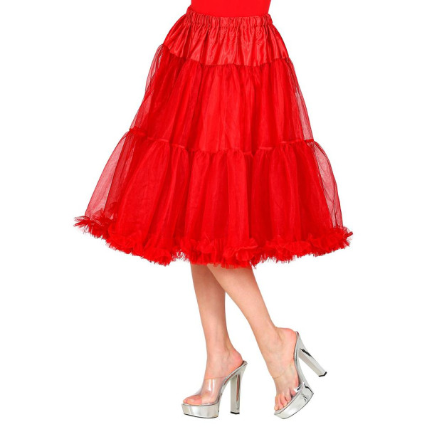 Falda de Tul de 65 Centímetros de color Rojo para Adulto