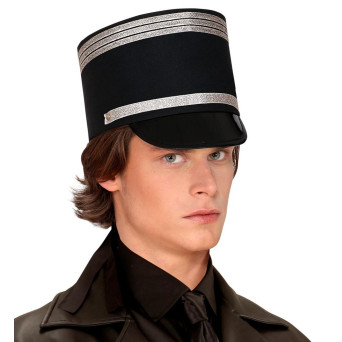 Sombrero de Kepi de color Negro para Adulto