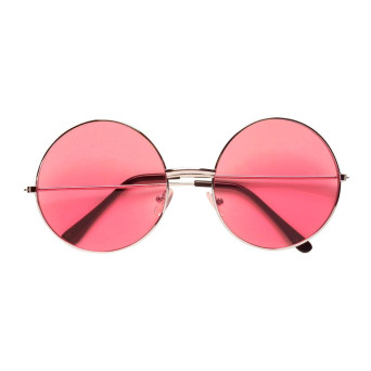 Gafas de los años 70´s con Lentes Rosas para Adulto