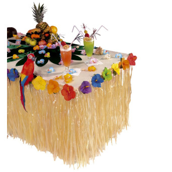 Decoración de Mesa Tropical de 275 x 75 Centímetros con Flores