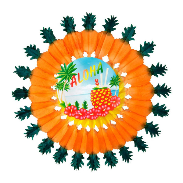 Abanico de Papel de Piña Aloha de 60 Centímetros