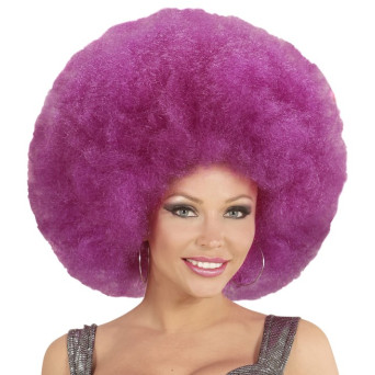 Peluca Violeta de Afro para Adulto