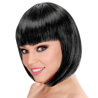 Peluca Negra de Lou Lou para Adulto
