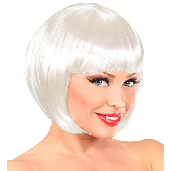 Peluca Blanca de Chanel para Adulto