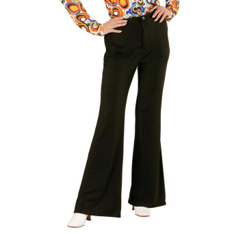 Pantalón Acampanado de color Negro para Adulto