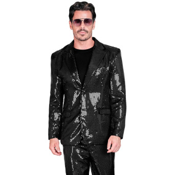 Chaqueta de color Negro con Lentejuelas para Adulto