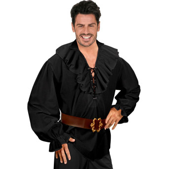Camisa de Pirata de color Negro para Adulto