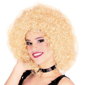 Peluca Rubia de Fashion con Rizos para Adulto