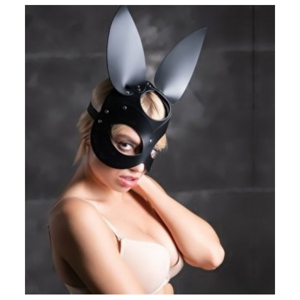 Máscara de Conejo Sexy de color Negro para Adulto
